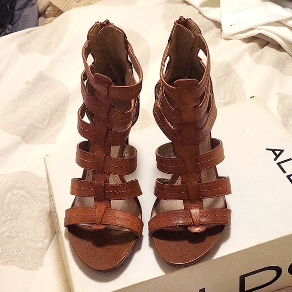 EUC Aldo Lazare Gladiator Heeled Sandals EU 37 - Picture 2 of 8